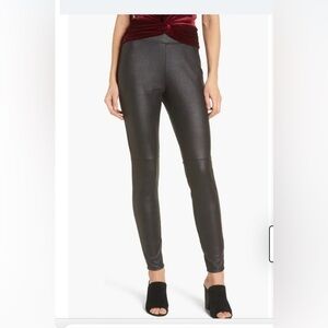 Trouvé Black Faux MidRise Lightly Texture Moto Inspo Leather Leggings 80s Punk M